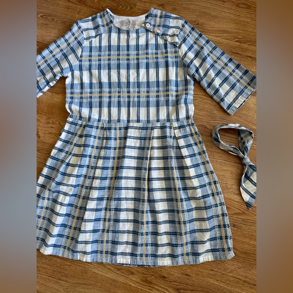 Ace & Jig Plaid Dress and matching neck scarf or hair accessory